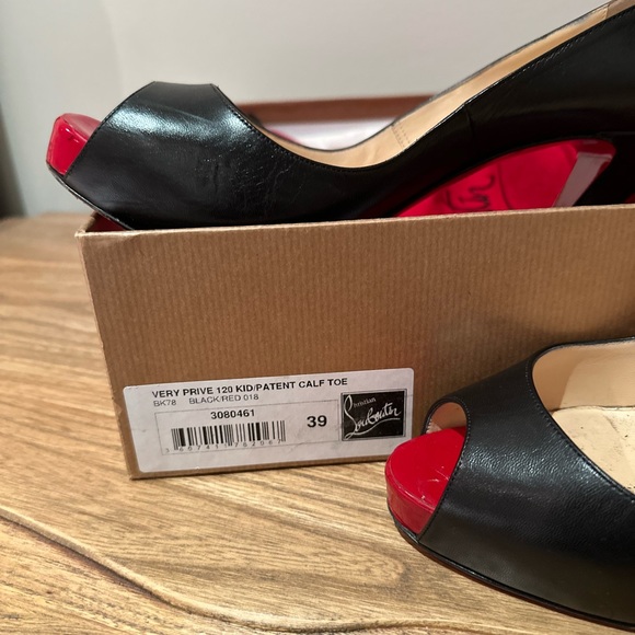 Gently Worn Christian Louboutin Very Prive open toe platform. - Picture 1 of 4